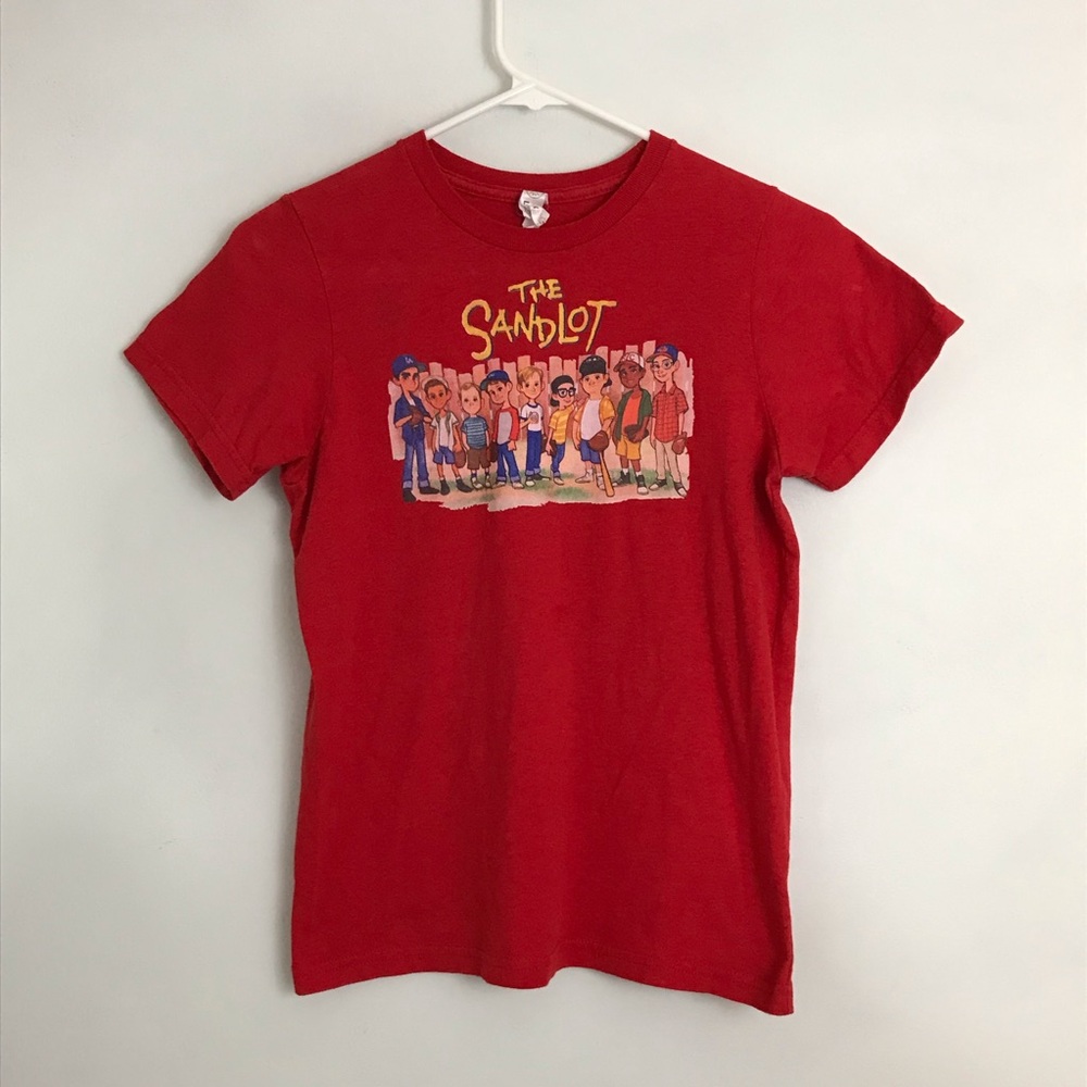 The Sandlot Red Youth Sz M Kids Tee Tshirt Top Crew Neck L.A.T Live and Tell